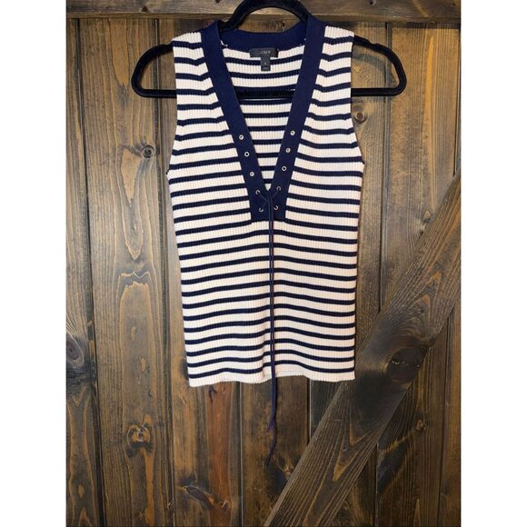 J Crew Striped Nautical Sweater Tank - Picture 1 of 6